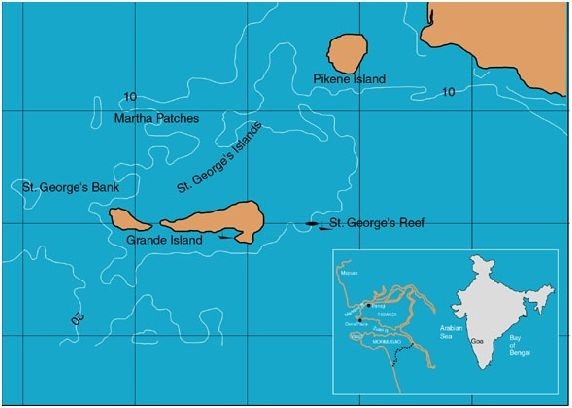 Карта остров Гоа