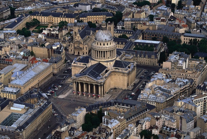 Пантеон в Париже. Вид сверху