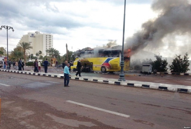 Египет Февраль 2014. Взрыв туристического автобуса