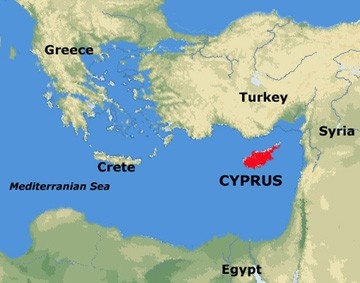 Кипр и Крит на карте мира