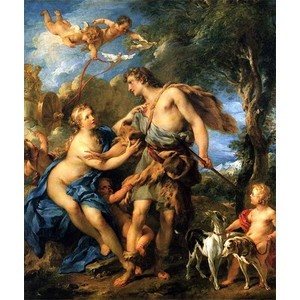 Любовь прекрасной Афродиты и охотника Адониса