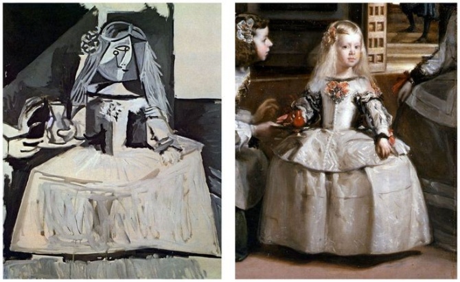 Сравнительный фрагмент картины "Менины" Пикассо 
